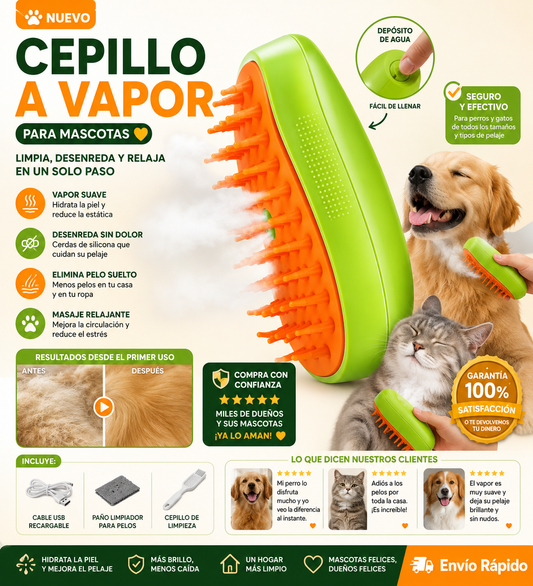 Cepillo a Vapor para Mascota
