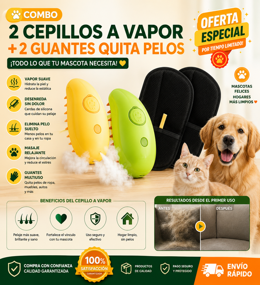 Cepillo a Vapor para Mascota
